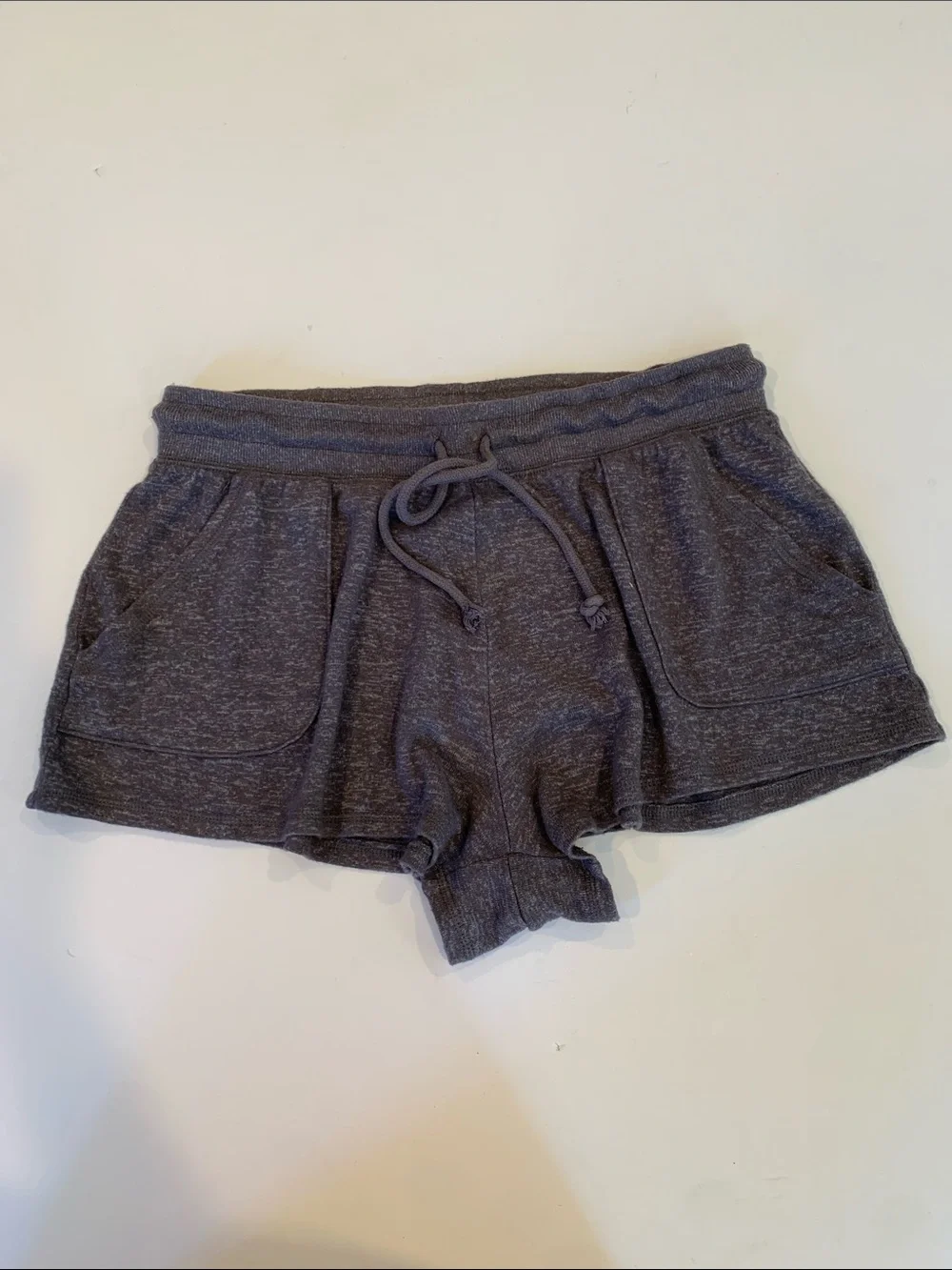 Aeropostale Women’s Medium Dark Taupe Soft Knit Drawstring Lounge Short Shorts